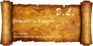 Domján Laura névjegykártya